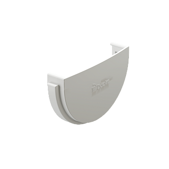 Заглушка желоба универсальная, Docke Standart, Ø120 мм, цвет: белый