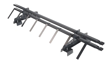 Снегозадержатель для профнастила Н-114 Borge L=1500 мм 2 опоры, 2 трубы, овал 25х45 RAL 7024