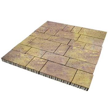 Тротуарная плитка SteinRus Инсбрук Тироль 60 мм 120/160/280/320/360 х 120/160/200 мм, цвет: тахель