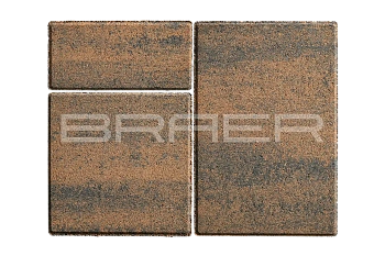 Тротуарная плитка Braer Старый город Ландхаус 60 мм 80х160, 160х160, 240х160 мм, прямоугольная, цвет: Color Mix Техас