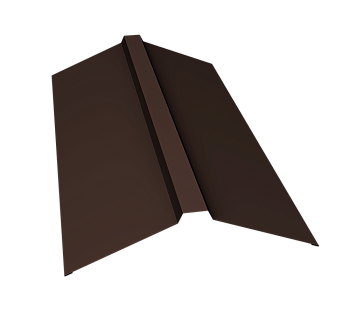 GL Планка конька прямоугольного, 150х30х150 мм 0.4 мм, PE, RAL 8017, L=3000 мм