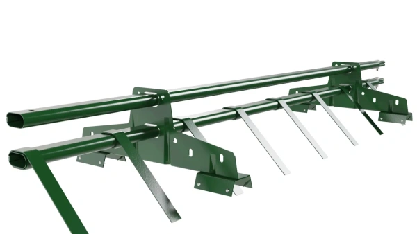 Снегозадержатель для профнастила Н-60, Н-75 Borge L=1500 мм, 2 опоры, 2 трубы, овал 25х45 RAL 6002