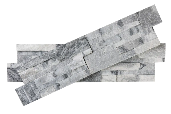 Мрамор, 3D панель из камня, 350х180 мм, Modern Cloudy Grey