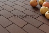 Тротуарная плитка Steingot Прямоугольник 60 мм 200х100 мм, цвет: темно-коричневый