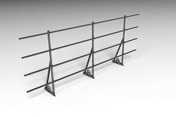 Ограждение кровельное для фальцевой кровли Roofsystems Elite Smart фальц, H=1200 мм RAL 7016, L=3000 мм
