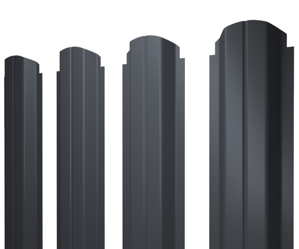 GL Штакетник П-образный А, фигурный 0.45 мм, PE, RAL 7024