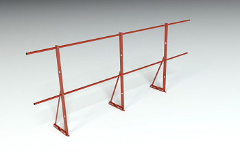 Ограждение кровельное для фальцевой кровли Roofsystems Econom фальц, H=1200 мм RAL 3009, L=3000 мм
