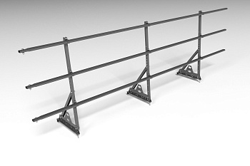 Ограждение кровельное, универсальное Roofsystems Prestige Next, H=900 мм RAL 7016, L=3000 мм