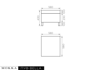 Пуф малый Mokka Bella, плетеный из искуственного ротанга цвет: серый