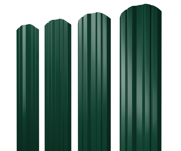 GL Штакетник Twin, фигурный 0.45 мм, PE, RAL 6005