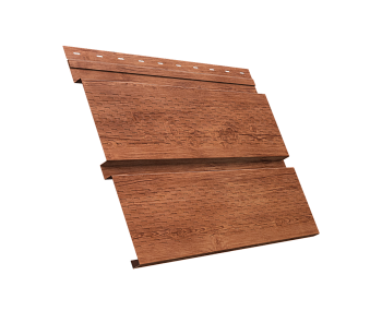 GL Софит металлический Квадро Брус, с перфорацией 0.45 мм, Print Premium, Rowan Wood Intense FTC