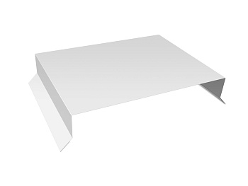 GL Парапетная крышка прямая 0.45 мм, Drap TX, RAL 9003, 200 мм, L=2000 мм