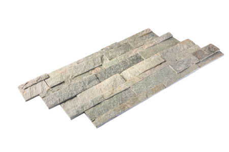 Кварцит, 3D панель из камня, 600х150 мм, Natural Shimla white