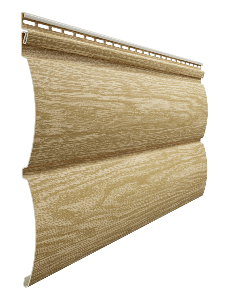 Виниловый сайдинг Docke, Блок-хаус D4.7Т, L=3600х243 мм. серия Lux Монреаль, цвет: зрелый каштан