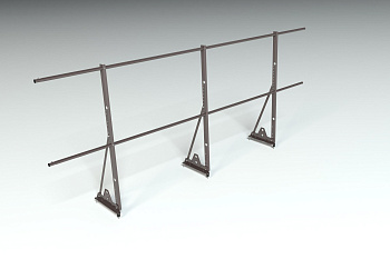 Ограждение кровельное, универсальное Roofsystems Econom Smart, H=1200 мм RAL 8019, L=3000 мм