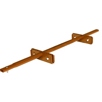 Снегозадержатель для фальцевой кровли Roofsystems Prestige Single фальц, 2 опоры, 2 трубы, овал 45х25, L=1500 мм, RAL 8004