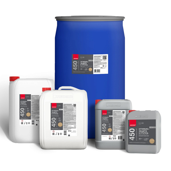 Неомид 450 - II группа, огнебиозащитный состав, уп 10 кг, тонированный