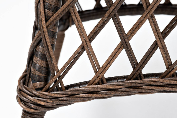 Стол плетеный круглый Эспрессо, Ø 80 см, высота 75 см цвет: коричневый