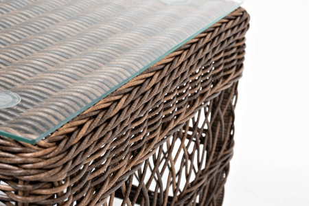 Стол журнальный из искусственного ротанга, Гранд Латте цвет: коричневый