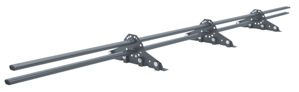 Снегозадержатель Grand Line для фальцевой кровли, L=3000 мм, 3 опоры, 2 трубы, овал 42х21 RAL 7000