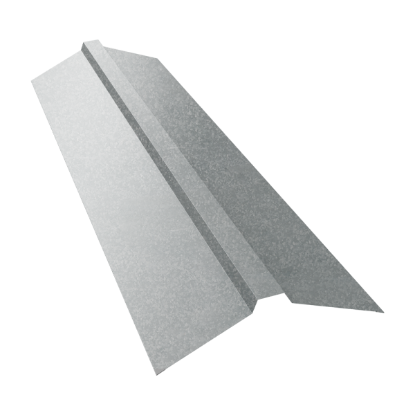 GL Планка конька прямоугольного, 115х30х115 мм 0.4 мм, Zn, б\ц, L=3000 мм