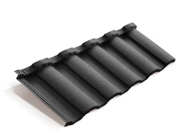 Композитная черепица Metrotile MetroRoman, 1280 х 415 мм цвет:  серый