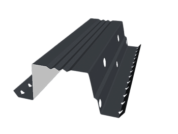 GL Вентпрогон опорный фальц 35 0.45 мм, PE, RAL 7024, L=500 мм