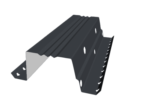 GL Вентпрогон опорный фальц 35 0.45 мм, PE, RAL 7024, L=500 мм