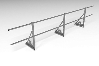 Ограждение кровельное, универсальное Roofsystems Econom Smart, H=600 мм RAL 9006, L=3000 мм