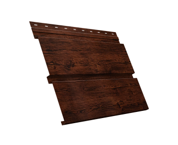 GL Софит металлический Квадро Брус, с перфорацией 0.45 мм, Print Elite, Cherry wood TwinColor