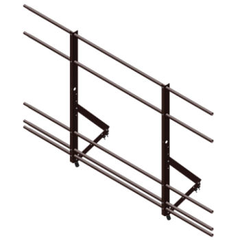 Ограждение универсальное Optima со снегозадержателем Н=1200 мм, L=2000 мм, RAL 8017