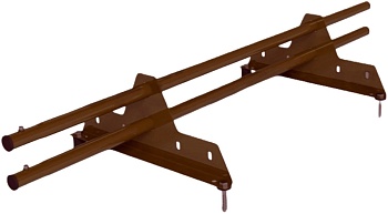 Снегозадержатель универсальный Roofsystems Econom Next 2 опоры, 2 трубы, круг Ø25 мм, L=1000 мм, RAL 8017