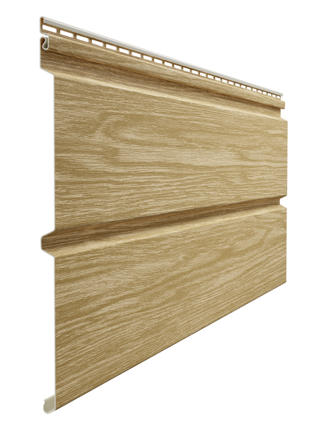 Виниловый сайдинг Docke, Брус D6S, L=3600х300 мм серия Lux Монреаль, цвет: зрелый каштан