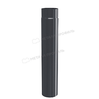 Труба  водосточная Ø100 мм Металл Профиль Foramina, PUR, L=1000 мм, RAL 7024