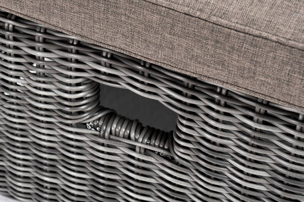 Шезлонг из искусственного ротанга, Рим графит