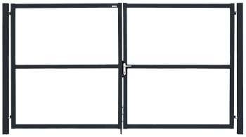 Ворота распашные, Colority Zinc Lock, 2.0 x 4.0 м, RAL 7024