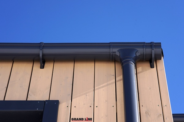 Труба водосточная пвх, Grand Line Ø 87 мм, L=3000 мм, цвет: графит