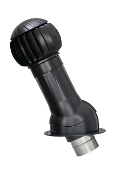 Комплект вентиляции Gervent для кровли фальцевой и гибкой черепицы 125/ИЗ/160 мм черный