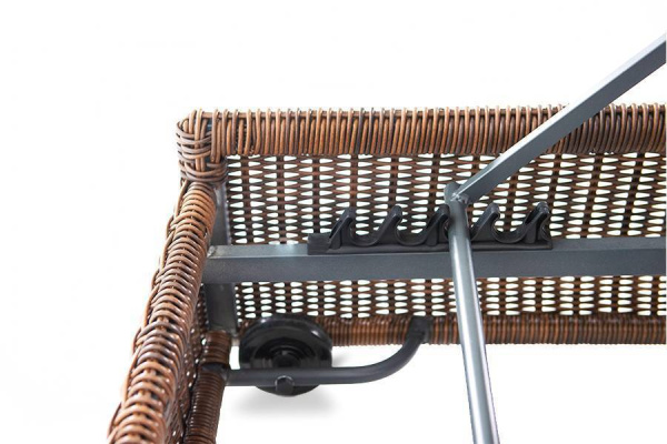 Шезлонг из искусственного ротанга, Рим коричневый