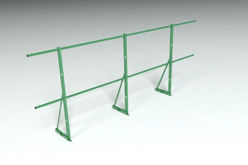 Ограждение кровельное для фальцевой кровли Roofsystems Econom фальц, H=1200 мм RAL 6002, L=3000 мм