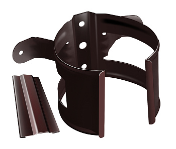 Кронштейн трубы на дерево, Grand Line Ø 100 мм, RAL 8017