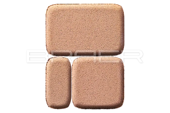 Тротуарная плитка Braer Классико 60 мм 57х115, 115х115, 172х115 мм, цвет: коралловый