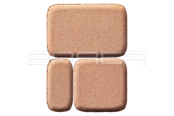 Тротуарная плитка Braer Классико 60 мм 57х115, 115х115, 172х115 мм, цвет: коралловый