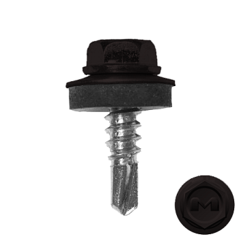 Саморез кровельный Daxmer 5.5х19 мм, сверло №3, RAL 9005, уп.250 шт.