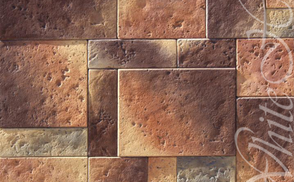 Фасадная плитка White Hills Бремар под Травертин, цвет: 485-40 / коричневый