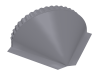 GL Заглушка конька полукруглого, конусная 0.5 мм, Satin, RAL 7004