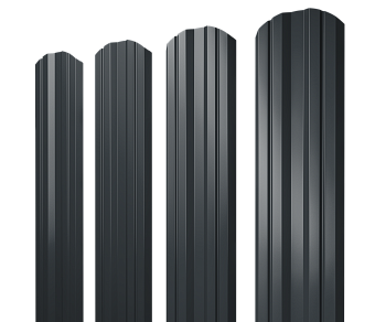 GL Штакетник Twin, фигурный 0.5 мм, Satin Matt TX, RAL 7016