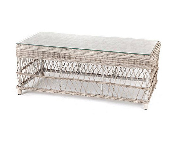 Стол журнальный из искусственного ротанга, Гранд Латте цвет: бежевый