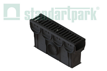 Пескоуловитель Standartpark, S'park PolyMax DN100 +решетка чугунная щель, h250, кл. С, арт: 0888033