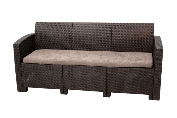 Диван трехместный Arizona, из искуственного ротанга цвет: венге